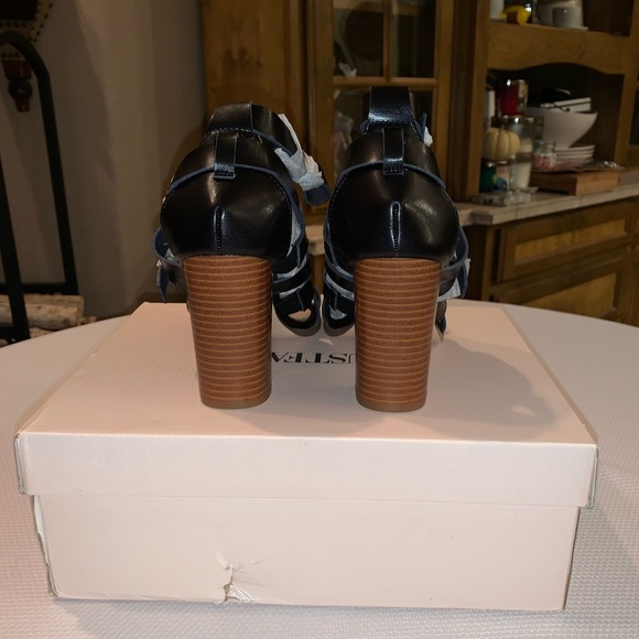 Just Fab Black Strap Heels - Size 8 NEW! - Picture 5 of 8